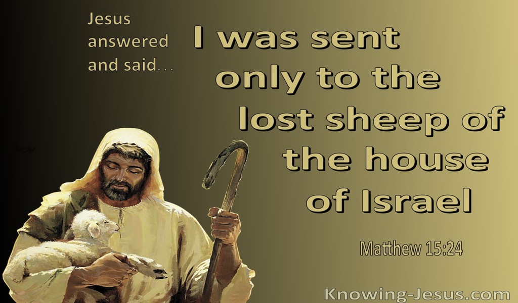 Matthew 15:24 The Lost Sheep Of The House Of Israel (gold)